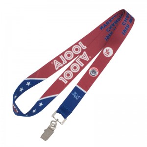 OS-0085 sublimation lanyards with bulldog clip