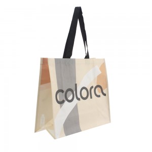 BT-0008 Borsa shopping in Rpet laminato con logo stampato in quadricromia