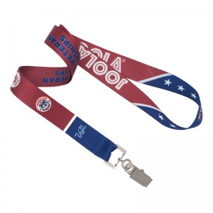 OS-0085 sublimation lanyards with bulldog clip