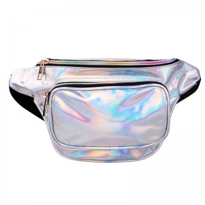 BT-0328 holographic fanny bags with logo printed