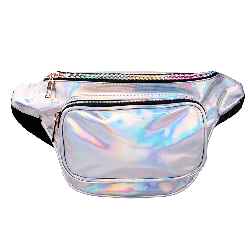 BT-0328 holographic fanny bags with logo printed
