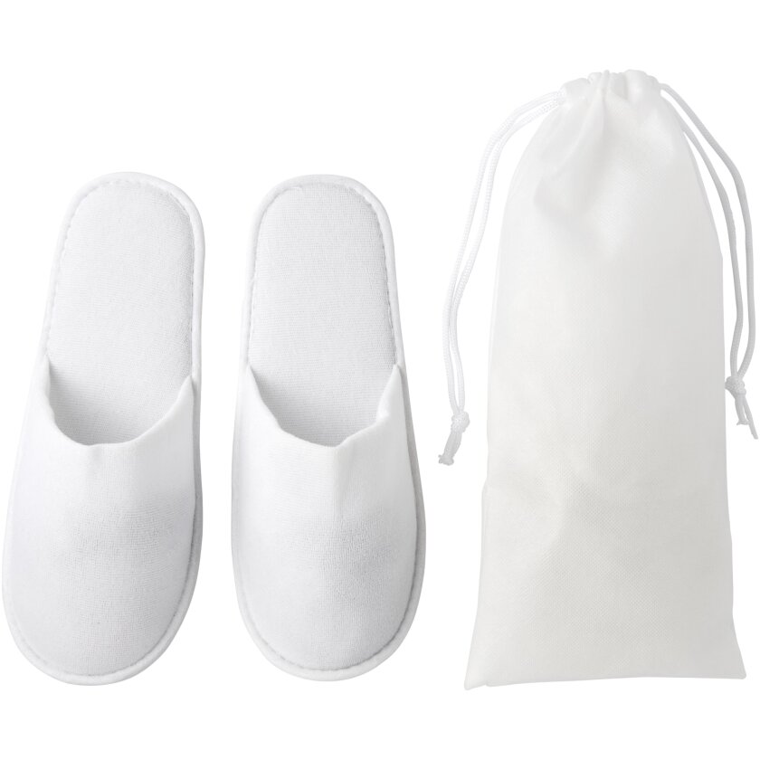 AC-0110 Custom wellness slippers with pouch