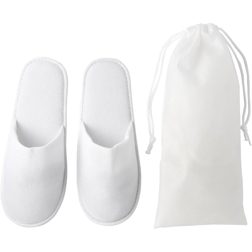 AC-0110 Custom wellness slippers with pouch Featured Image