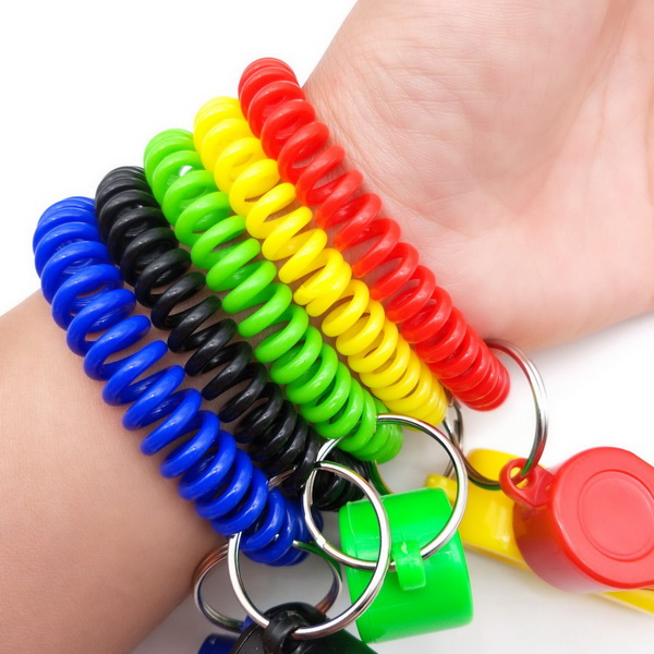 LO-0075 Promotional spiral wrist whistles wholesale