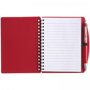 OS-0144 A6 grootte PP omslag spiraal notaboek en pen