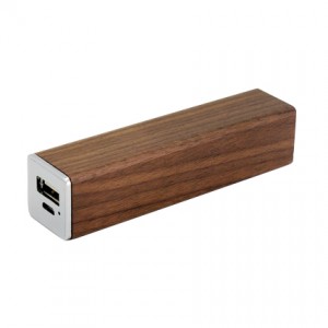 EI-0010 Promotional Portable Logo Wooden Power Bank 2600mah